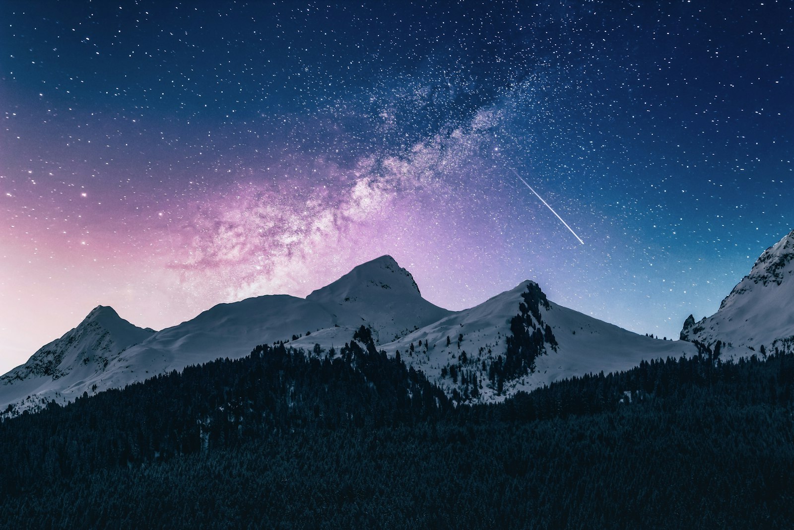 星空雪山